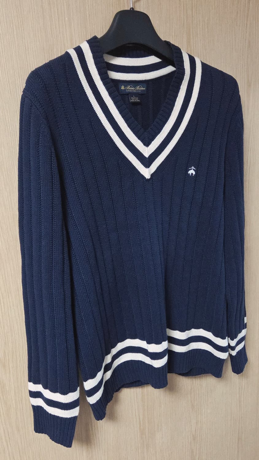 (착샷) 브룩스브라더스 테니스 브이넥 스웨터  상품이미지2