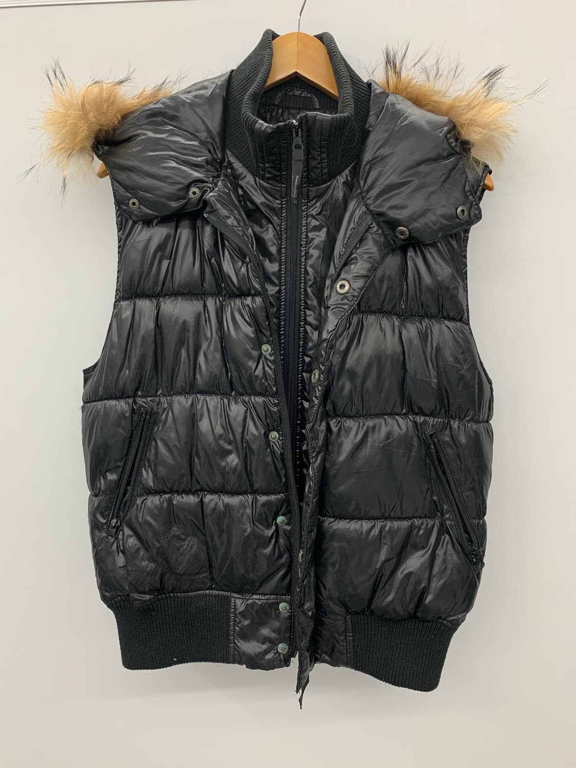 Y2k 투웨이 퍼 다운 베스트 상품이미지5