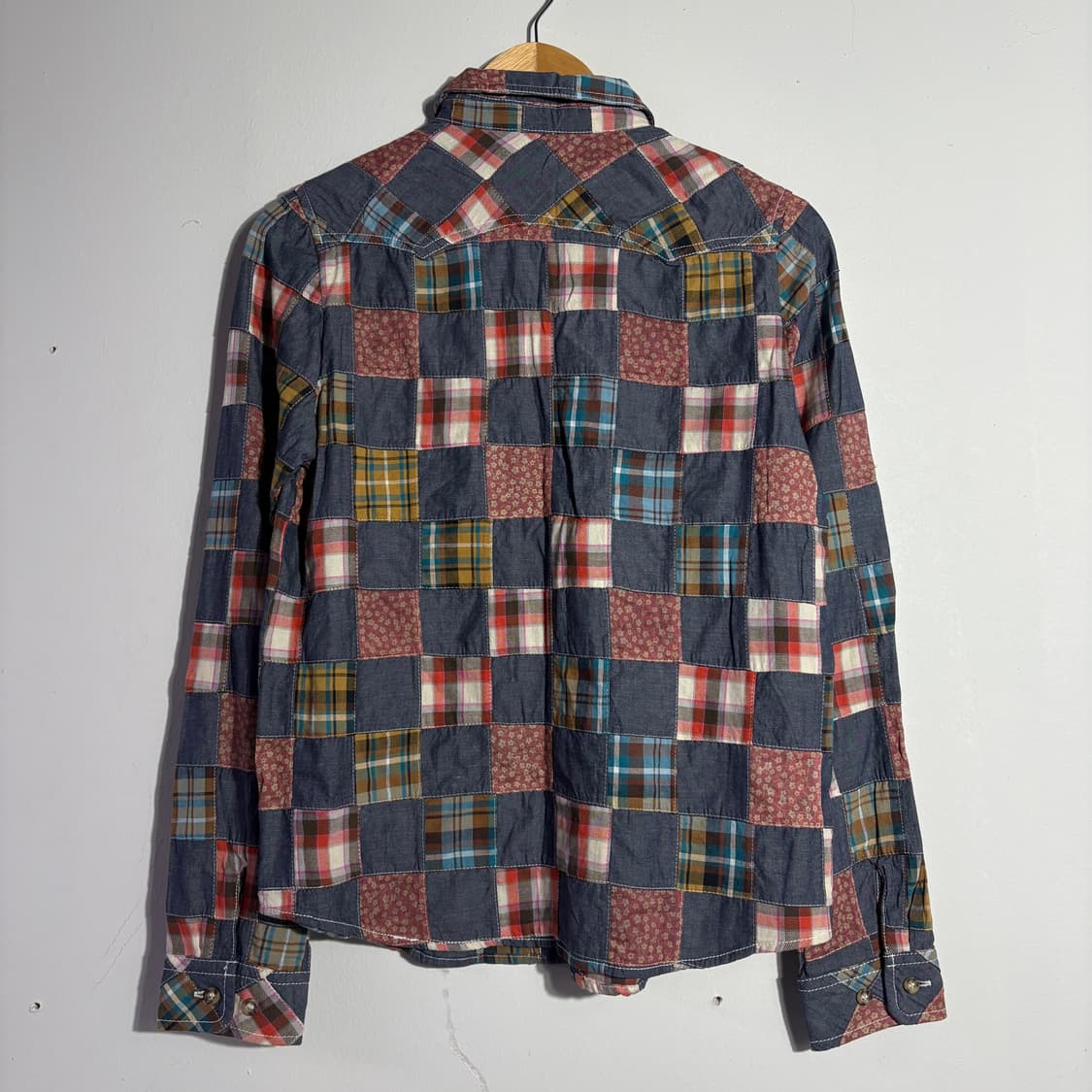 써스데이 아일랜드 패치워크 체크 셔츠 (무료배송) 상품이미지4