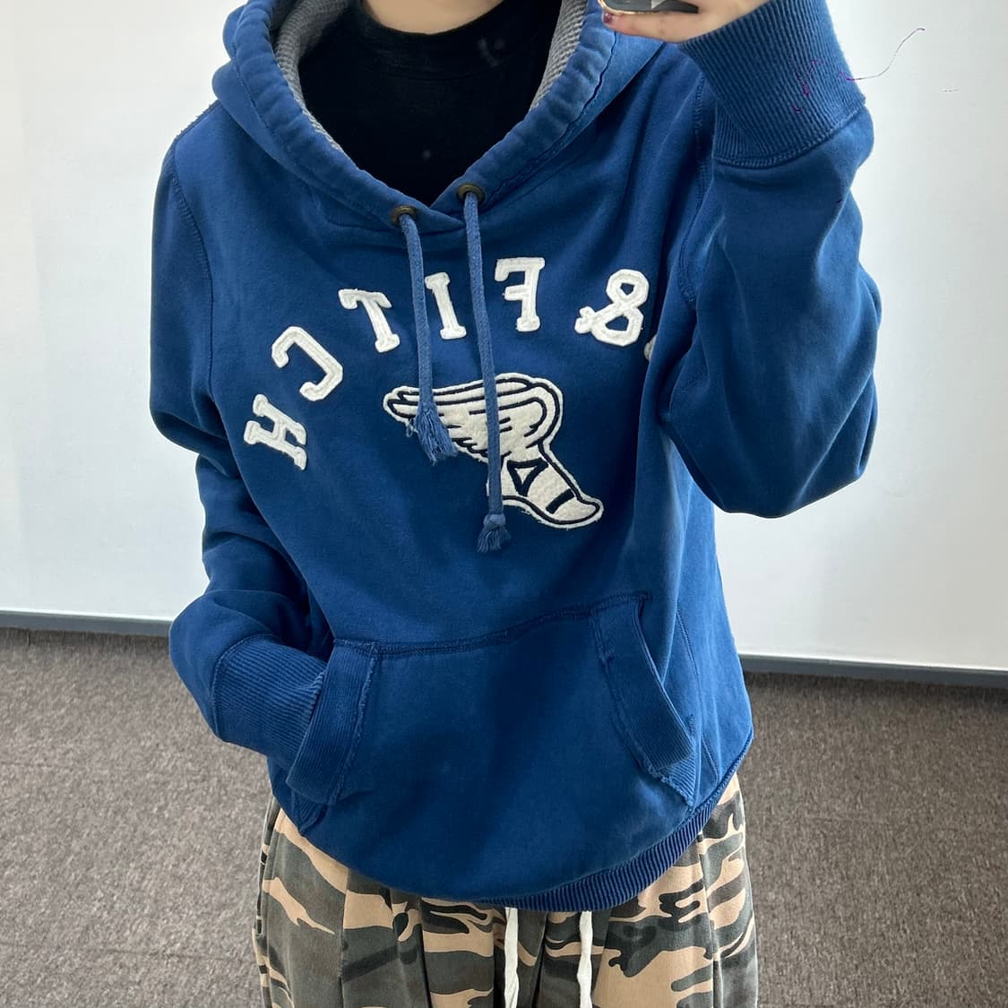 Abercrombie 아베크롬비 a&fitch 네이비 후드티 상품이미지2