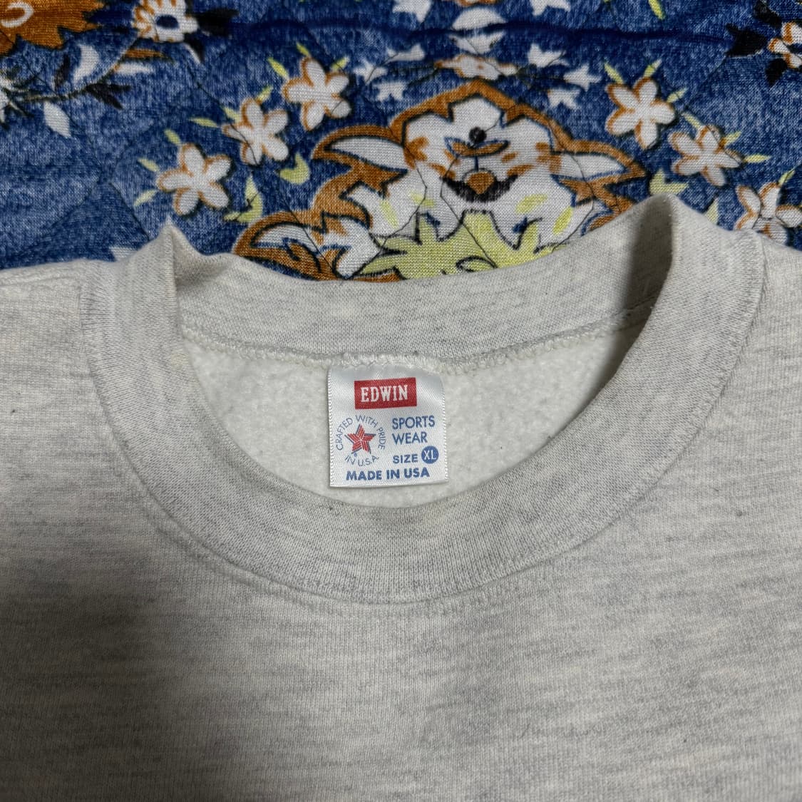 빈티지 90s USA 에드윈 라이트그레이 스웻셔츠 상품이미지3