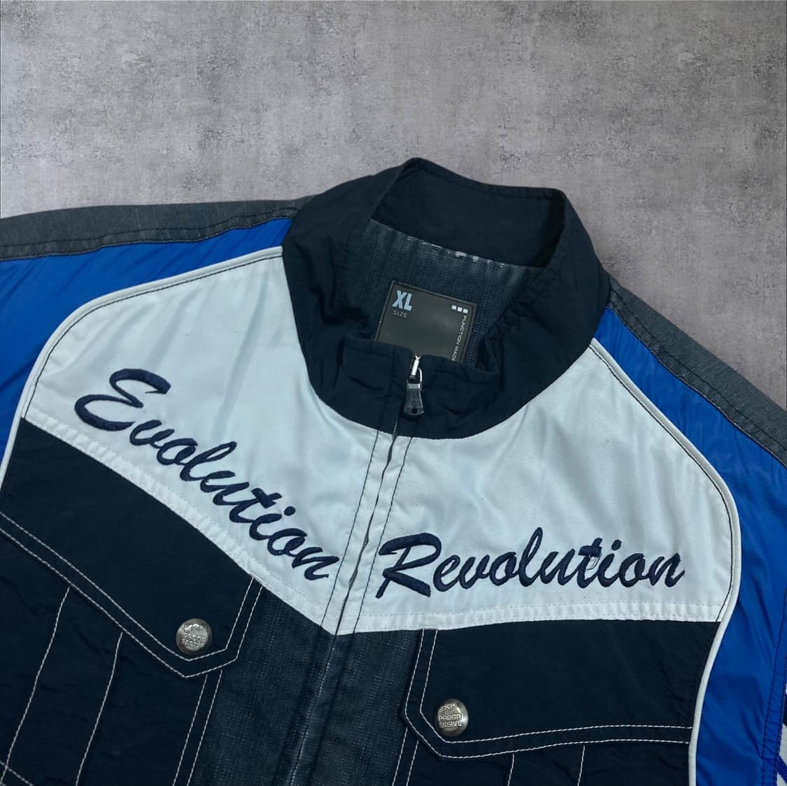 EXR 스펠아웃 믹스 컬러 빈티지 레이싱 자켓 상품이미지3