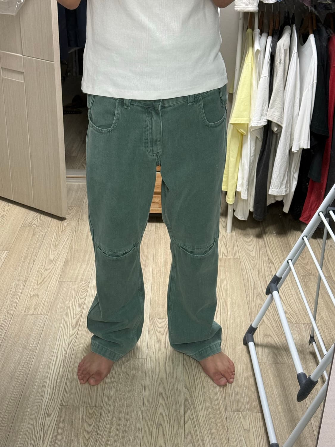 플라스틱프로덕트 MPa Bag Pants 에메랄드 s사이즈 팝니다. 상품이미지1