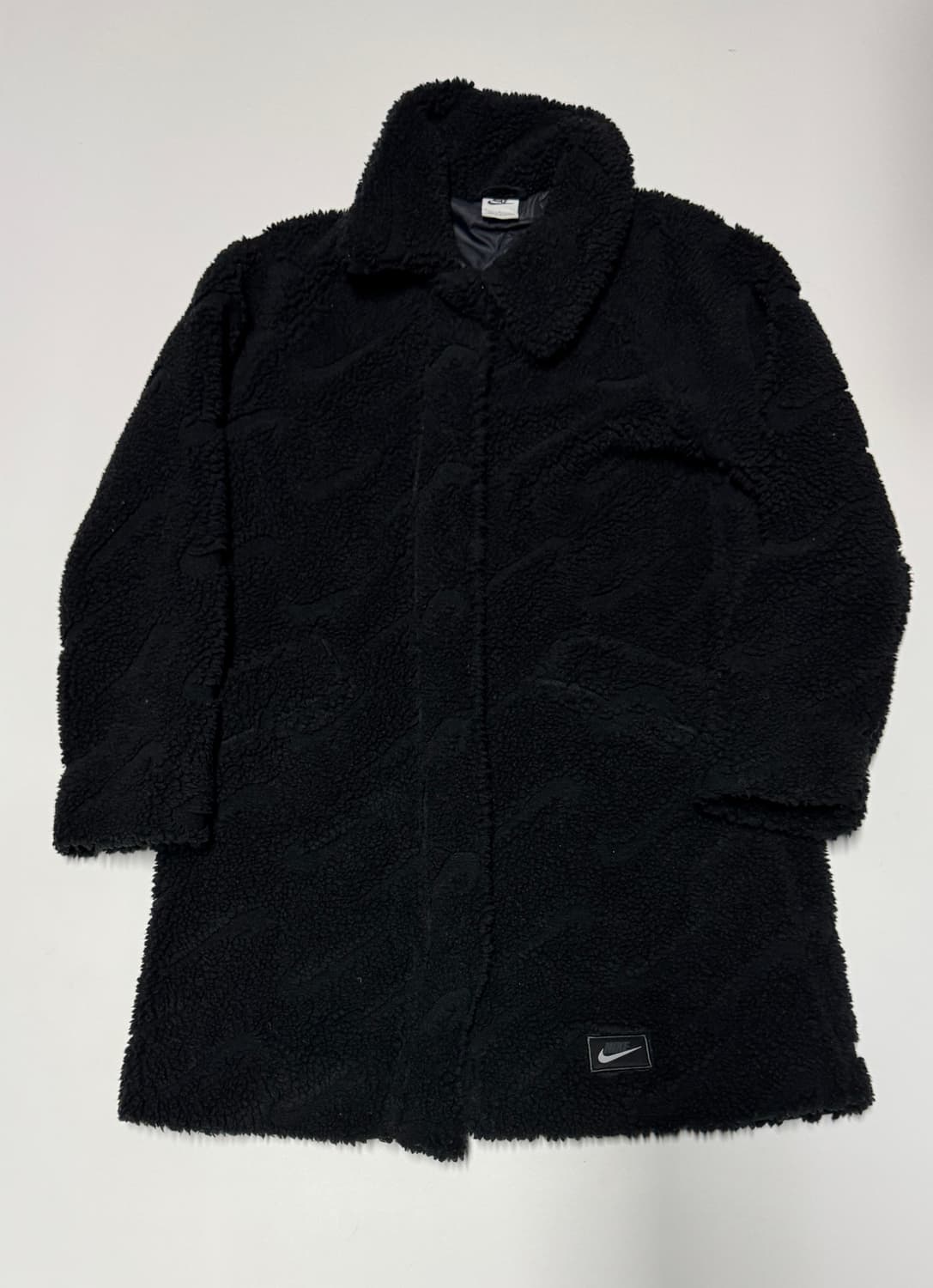여성 나이키 21년도 쉐르파 후리스 롱 자켓 블랙 상품이미지1