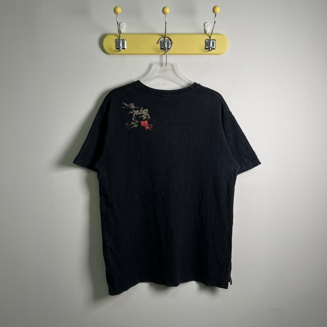 jpn vtg 빈티지 블랙 오리엔탈 프린팅 반팔 티셔츠 L 상품이미지2