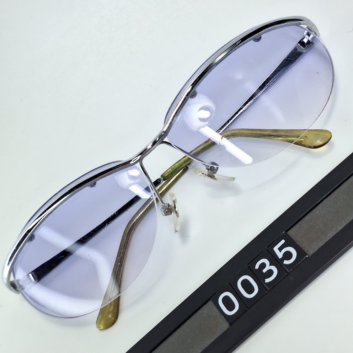 00s 일본 빈티지/실보 반무테 안경테 미니멀리즘 비즈니스 y2k 클래식 상품이미지1