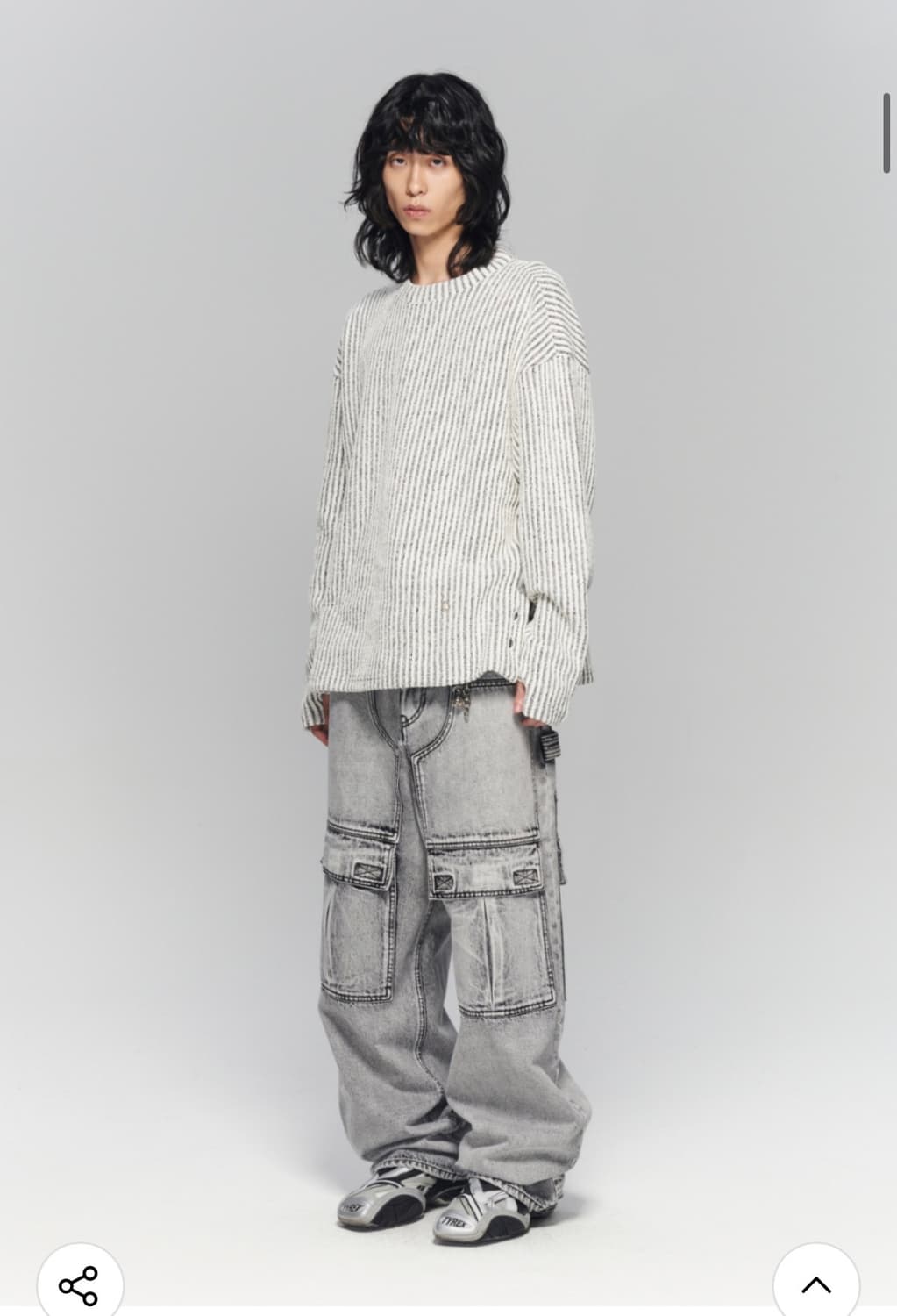 CARPENTER DENIM PANTS GREY 상품이미지4