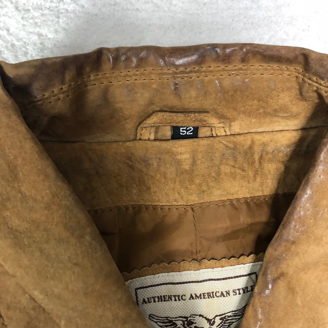 아리조나 카멜 레더 트러커 자켓  상품이미지6