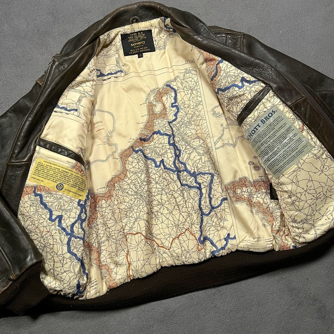 90's Schott 쇼트 A-2 레더 자켓 상품이미지4