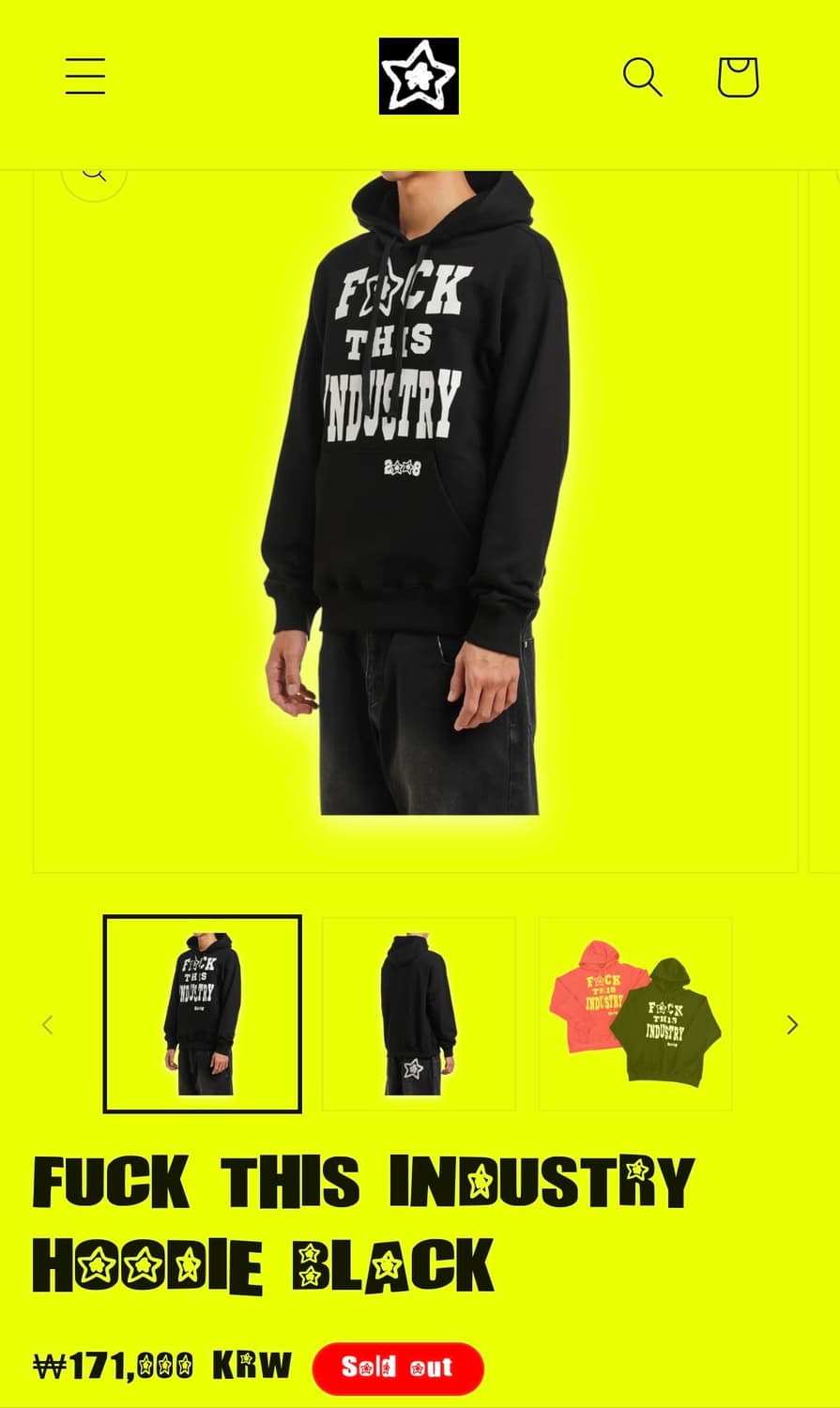 Starteam x Fuck this industry hoodie 상품이미지1