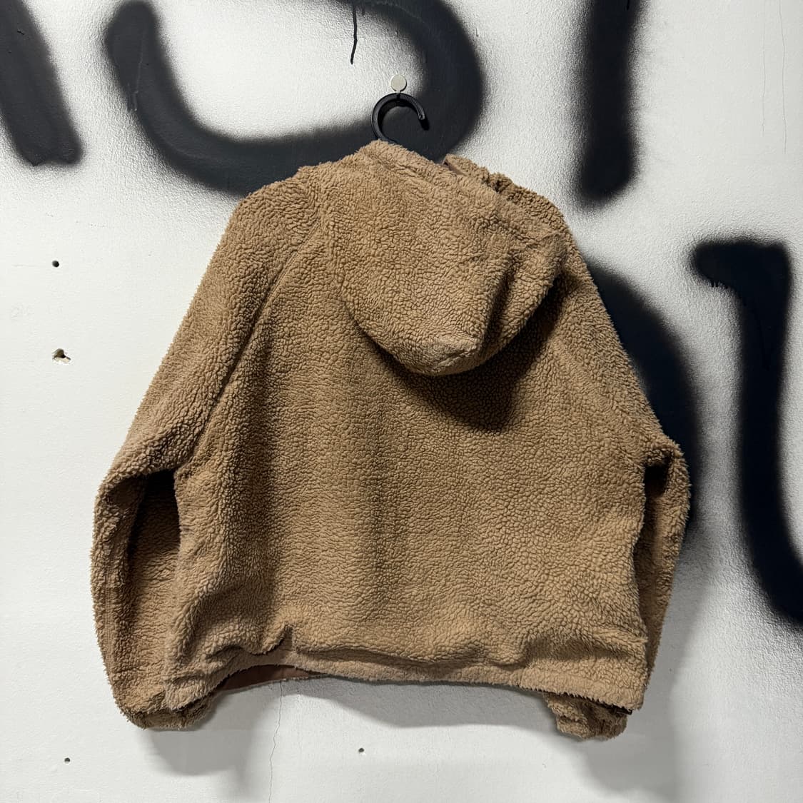 VTG 빈티지 초코 모카 브라운 리버시블 플리스 집업 후디 상품이미지4
