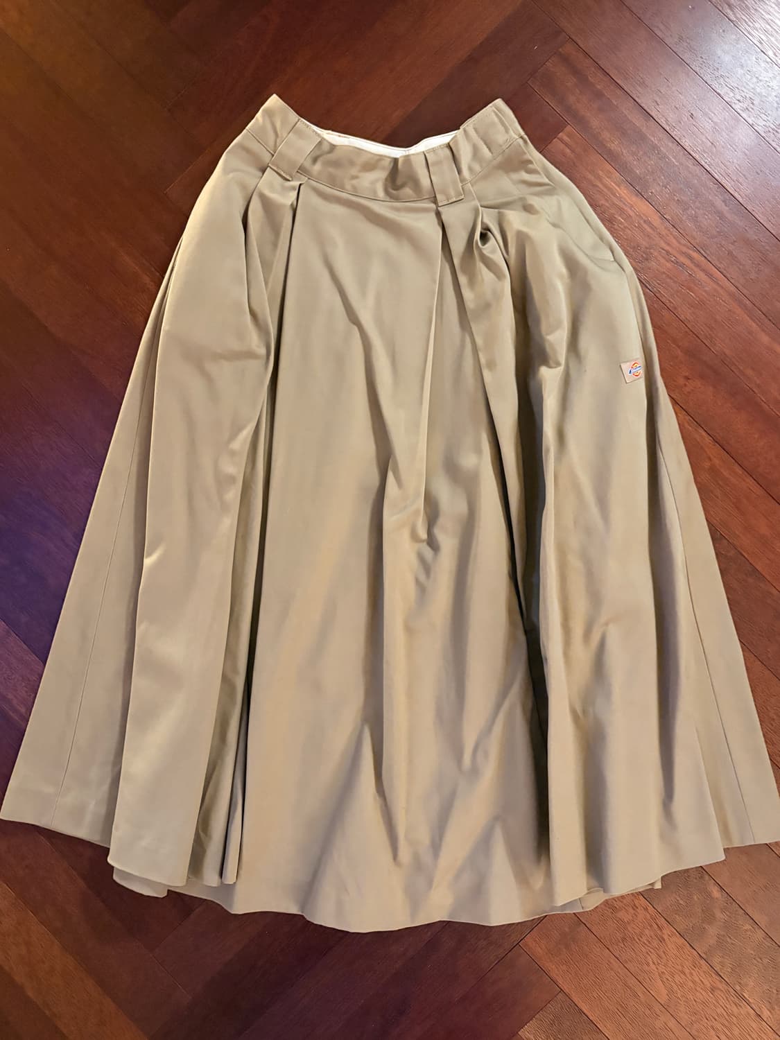 디키즈 x niko and 코튼 베이지 롱 스커트 상품이미지1