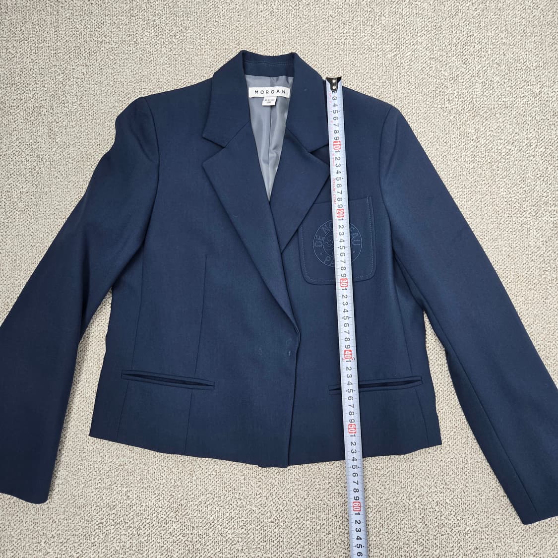 0129 모르간 23ss단색 네이비 자켓 55 상품이미지9
