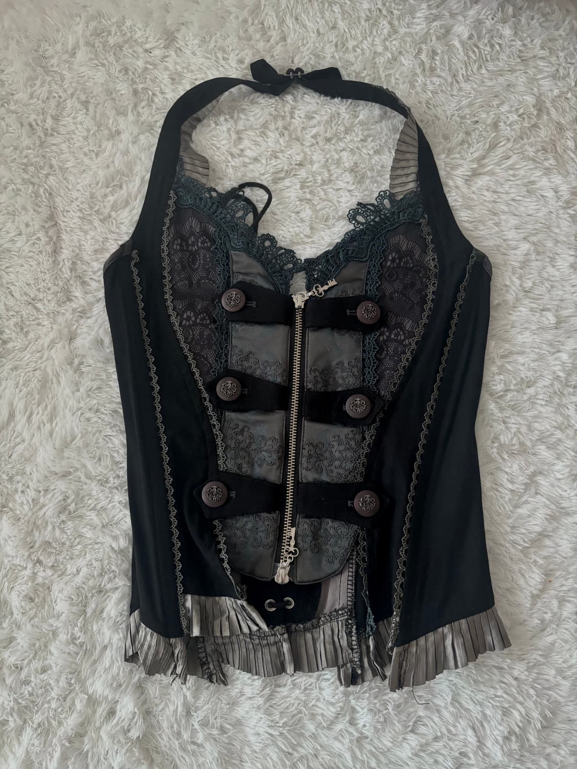 오즈온 Ozzon 오리엔탈펑크 블루레이스 코르셋 상품이미지3