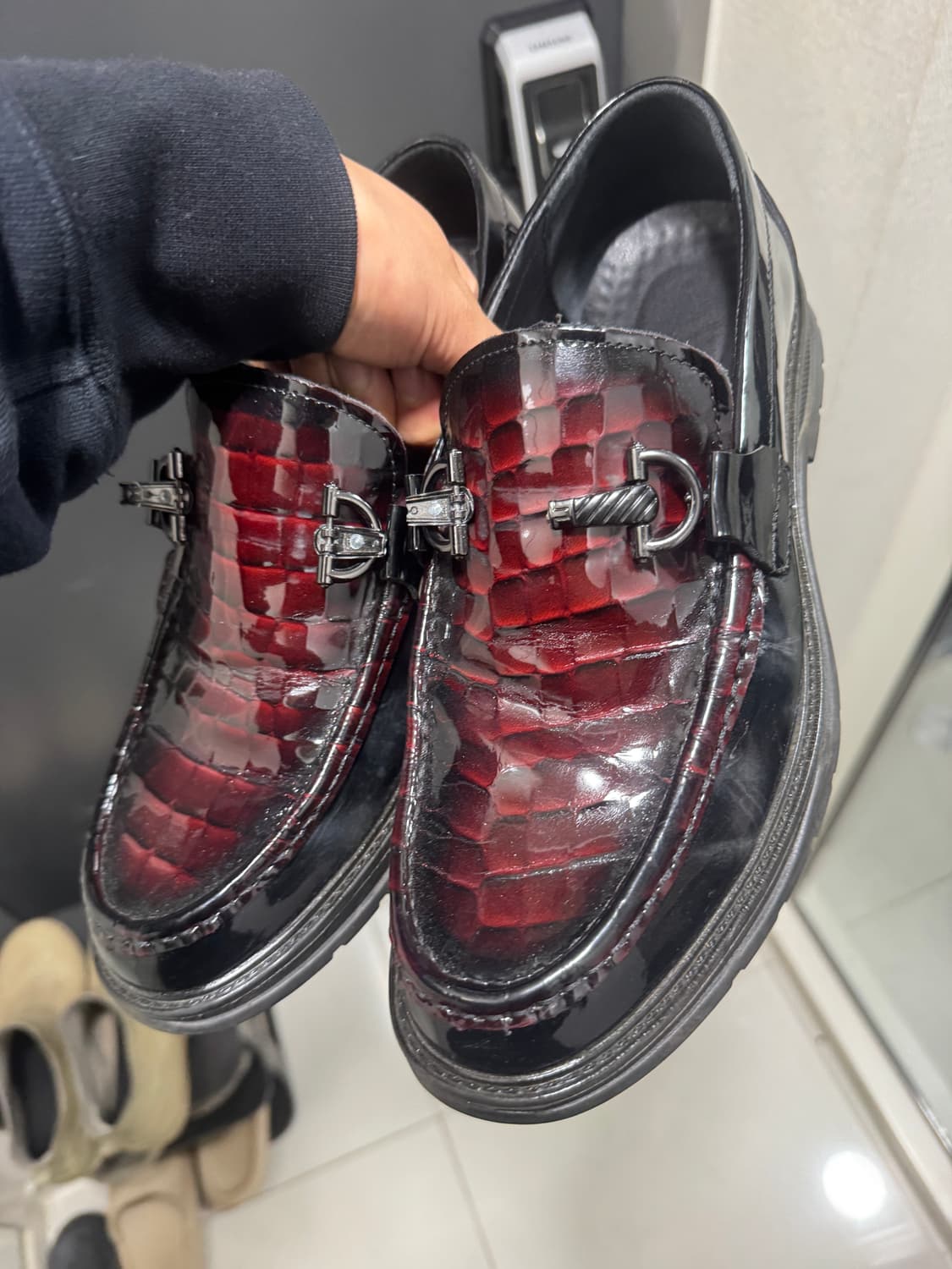 빈티지 악어가죽 로퍼 상품이미지1