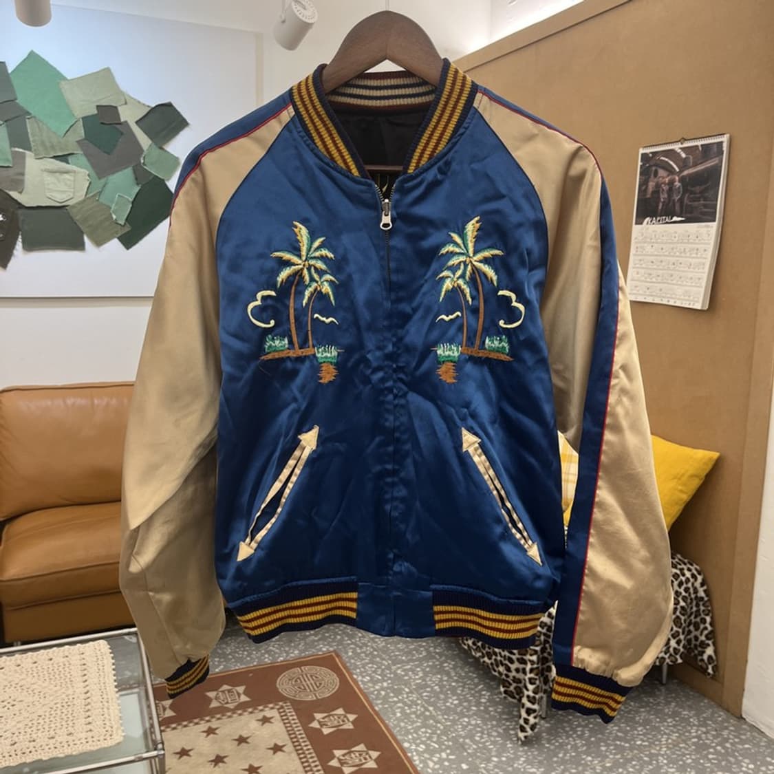 테일러 토요 희귀 리버시블 스카쟌 펑크 바시티 자켓 105 C10412 상품이미지3