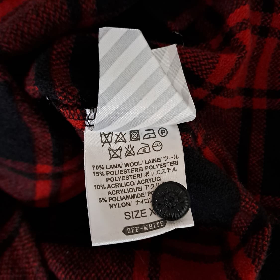 (택포) 오프화이트 플라넬 레드 체크 셔츠 B170 상품이미지8