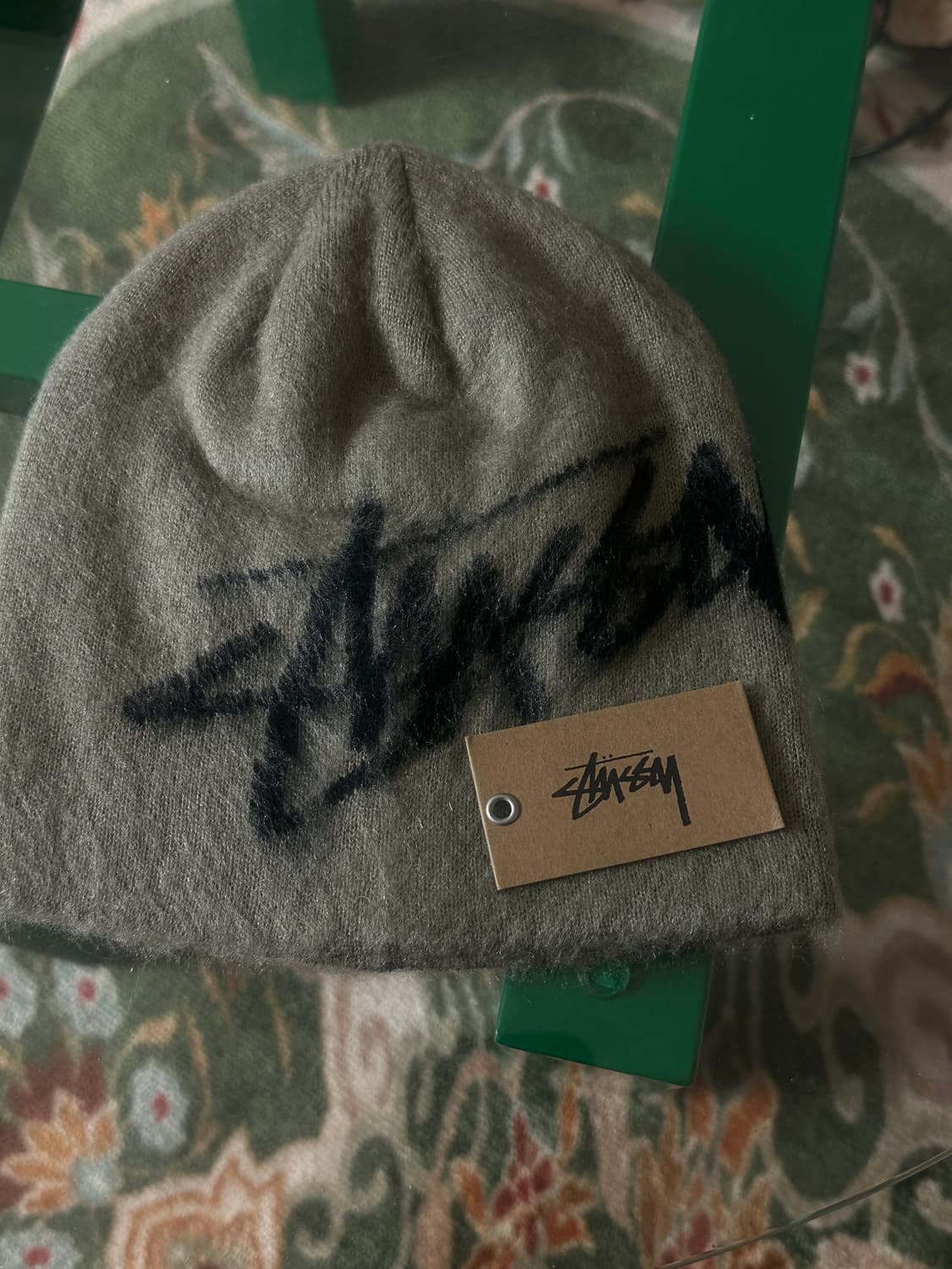 스투시 브러쉬드 아웃 스탁 스컬캡 비니 샌드 상품이미지2