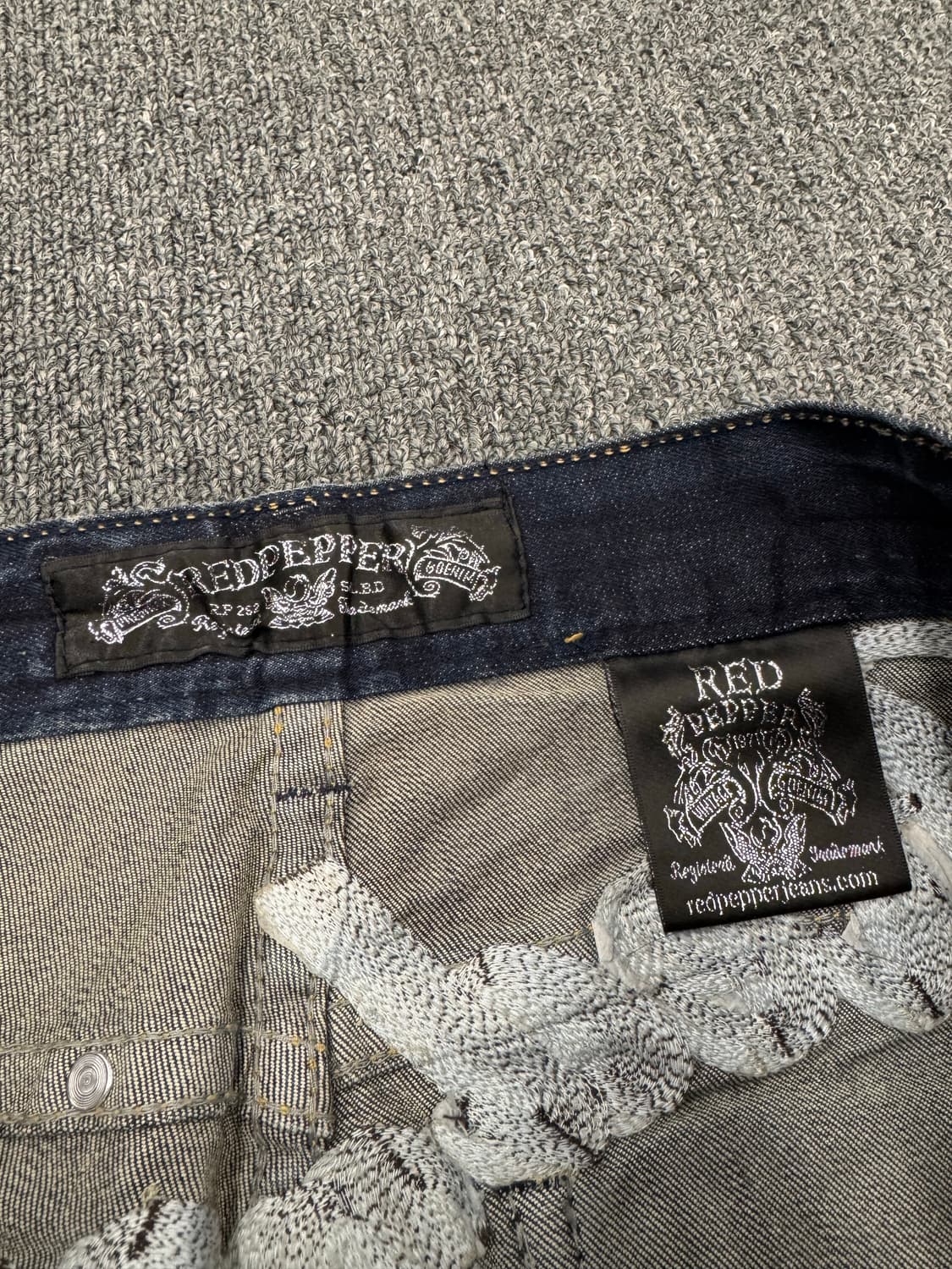 34)레드페퍼 빈티지 Y2K 포켓 자수 포인트 데님팬츠 상품이미지6