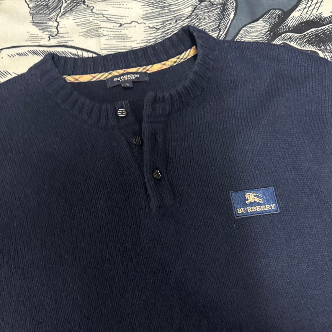 버버리 올드스쿨 니트 L사이즈 상품이미지2
