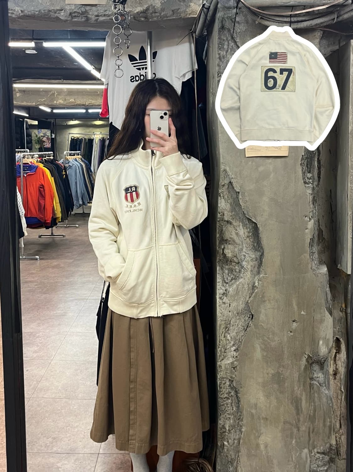 폴로진스 와펜 져지 아이보리 S #csz2180 상품이미지1