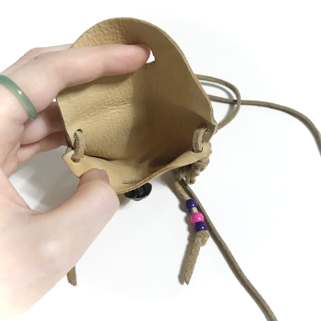 일본 빈티지 목걸이 모리걸 히피 보헤미안 에스닉 스웨이드 끈 상품이미지4