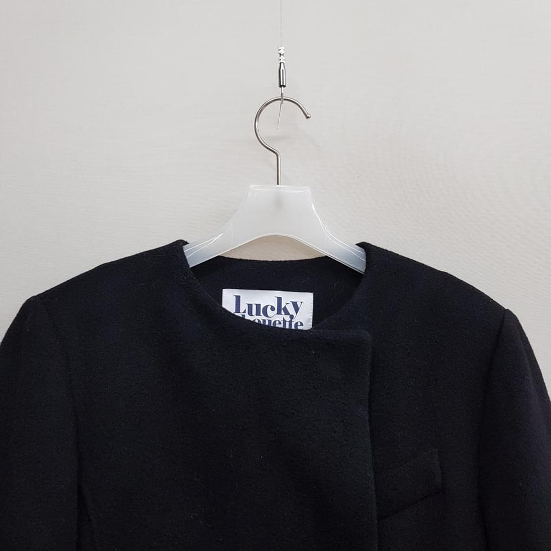 럭키슈에뜨 2022 라운드넥 캐시미어 롱코트 36사이즈 상품이미지2