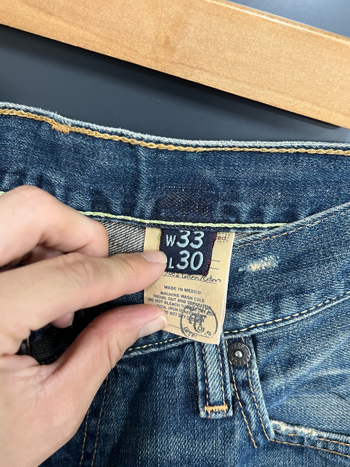 아베크롬비 찢청 와이드핏 데님 팬츠 상품이미지4
