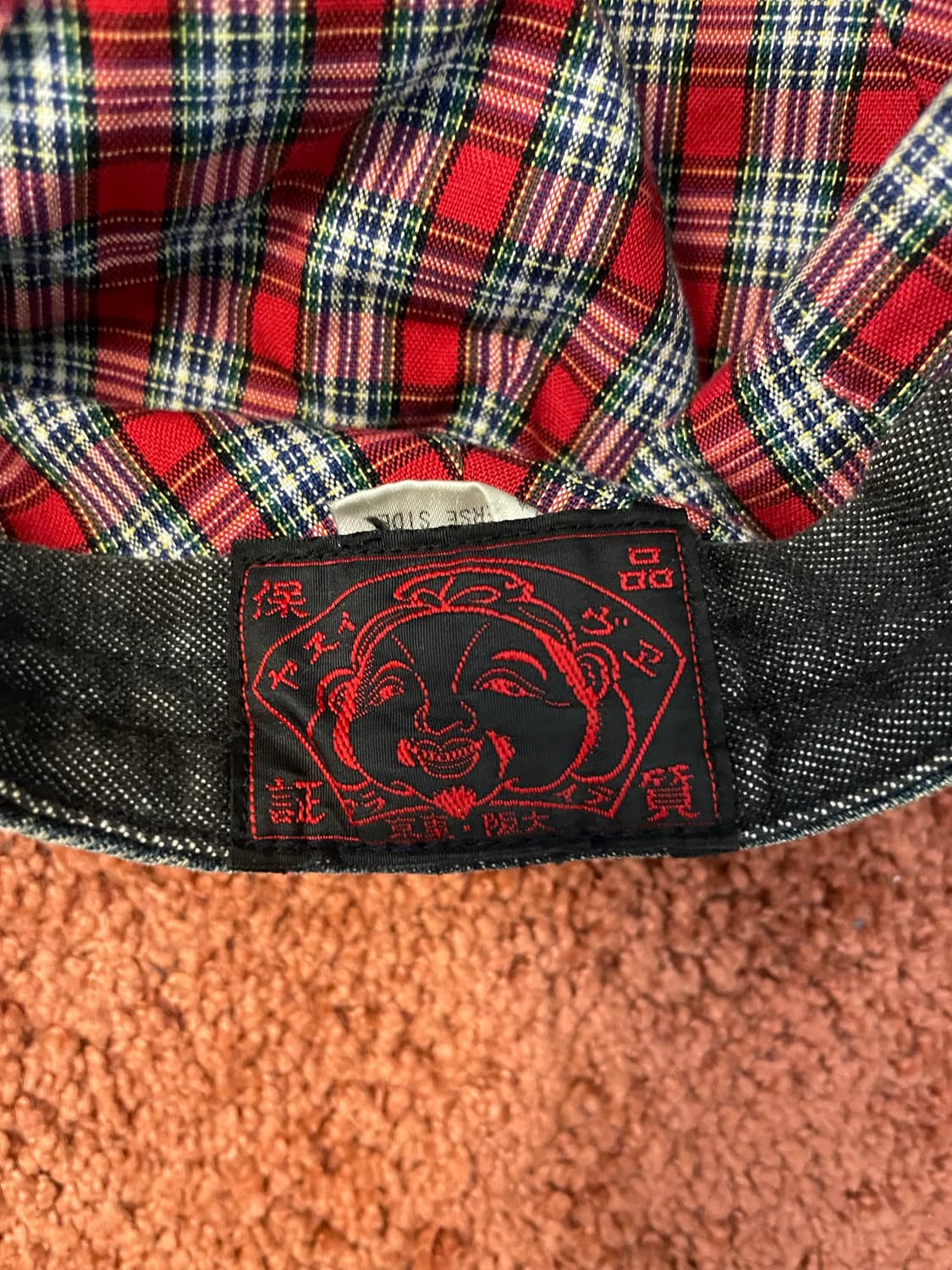 에비스 재팬(EVISU) 데님 헌팅캡 캐스킷 (체크 안감) 상품이미지4