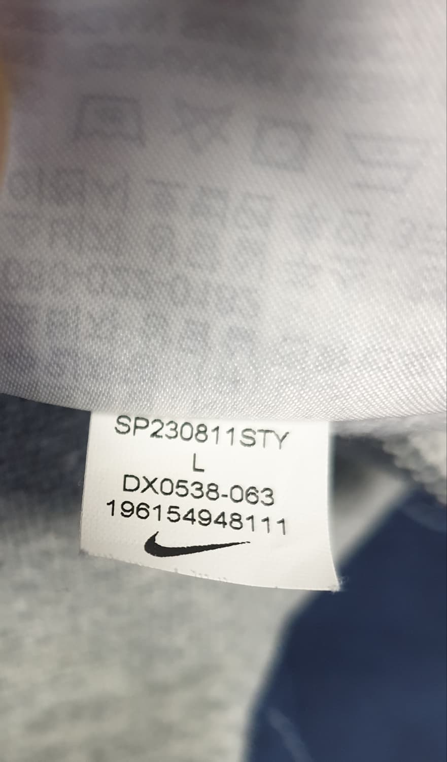 나이키 클럽 플리스 브러쉬드 백 카라 롱슬리브 그레이 (L) 상품이미지6