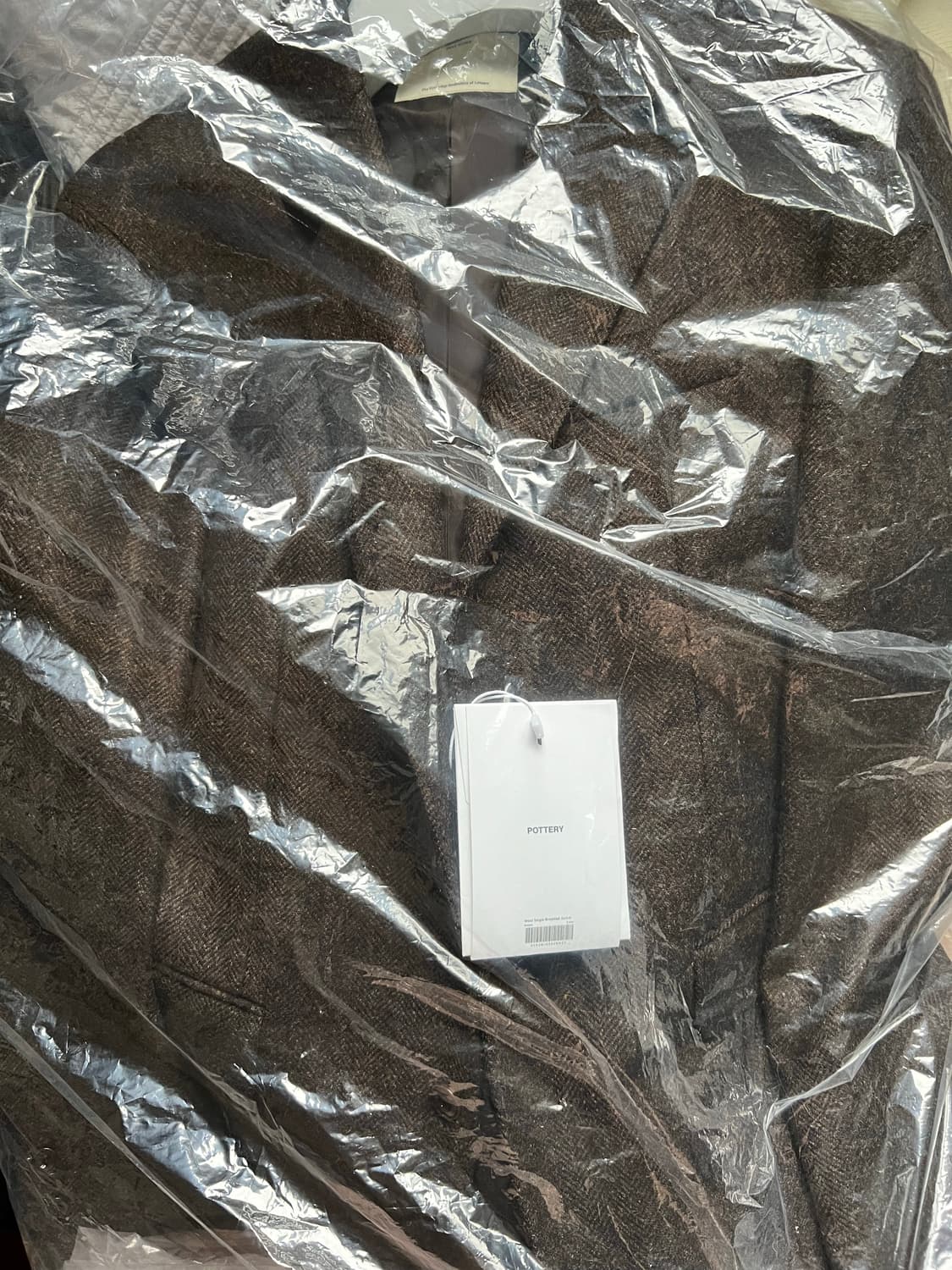 23FW 포터리 울 싱글 브레스티드자켓 브라운 3사이즈 상품이미지4