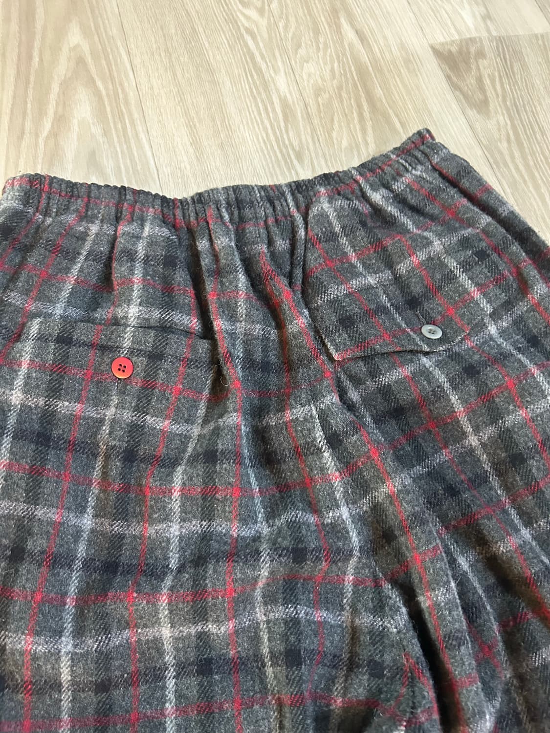 언더커버 20aw 축융 울 체크 와이드 팬츠  상품이미지3