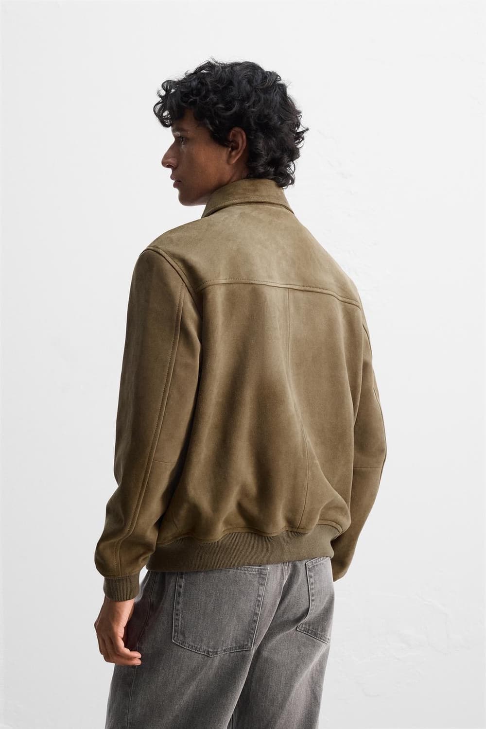 자라 오리진스 Origins 스웨이드 가죽 버튼 점퍼 가죽자켓 L 상품이미지7