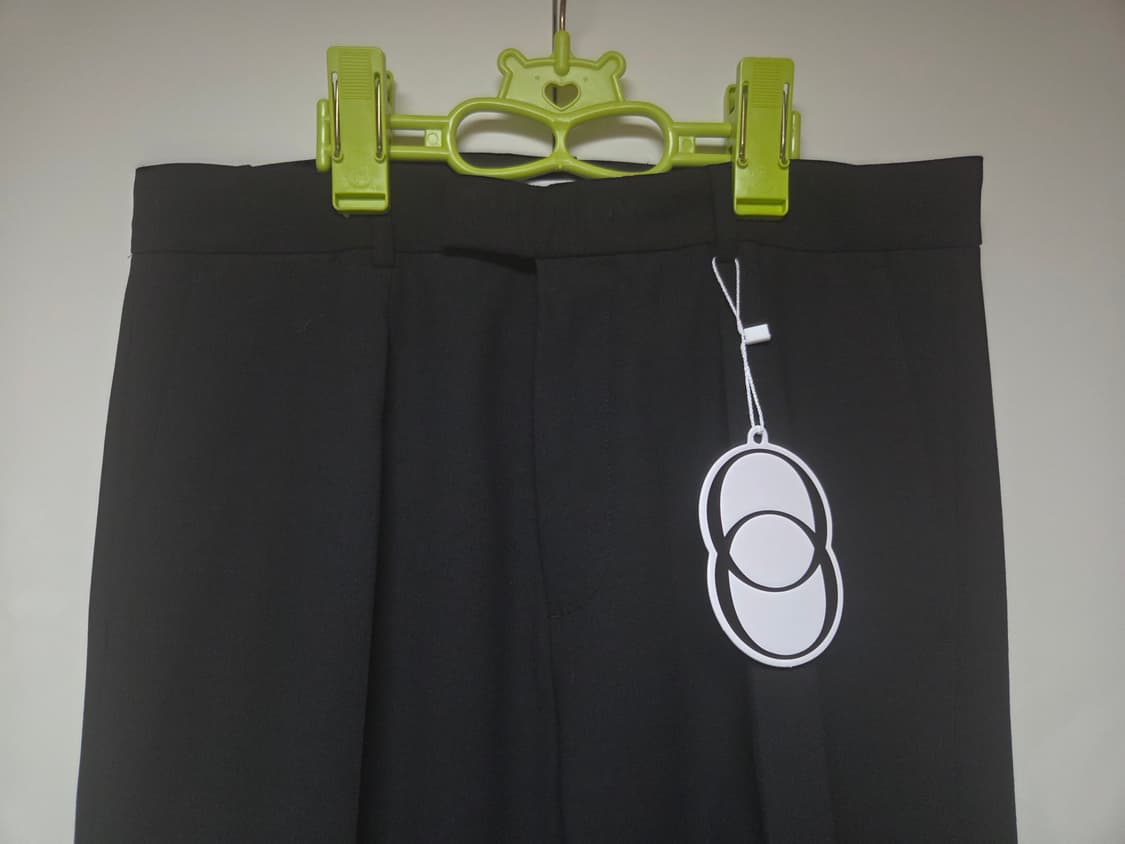 엘무드 - 프렌치 울 블렌드 스트레이트 슬랙스 (블랙,46 size) 상품이미지3