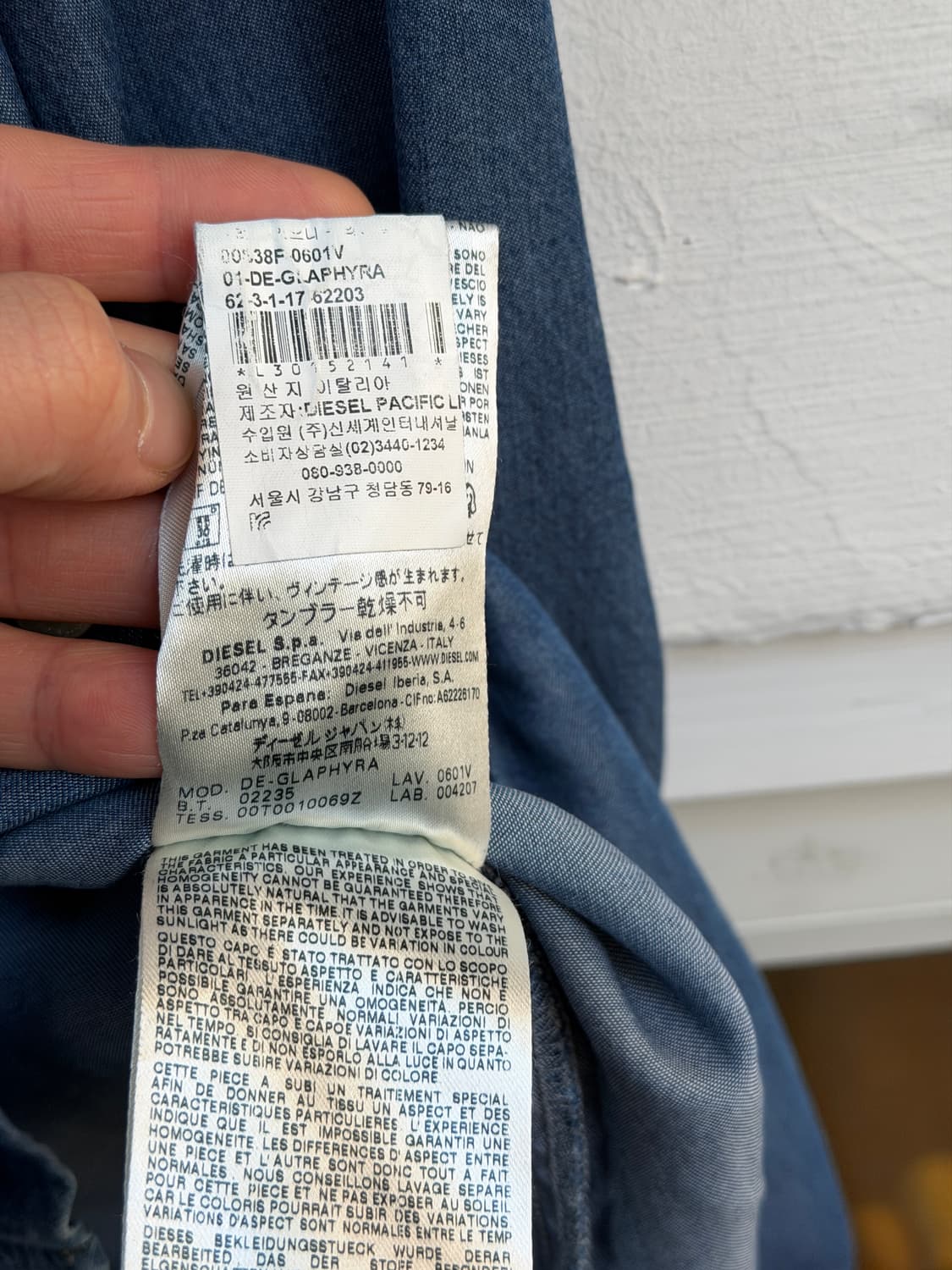 Diesel 디젤 데님 셔츠 드레스 XS 상품이미지8