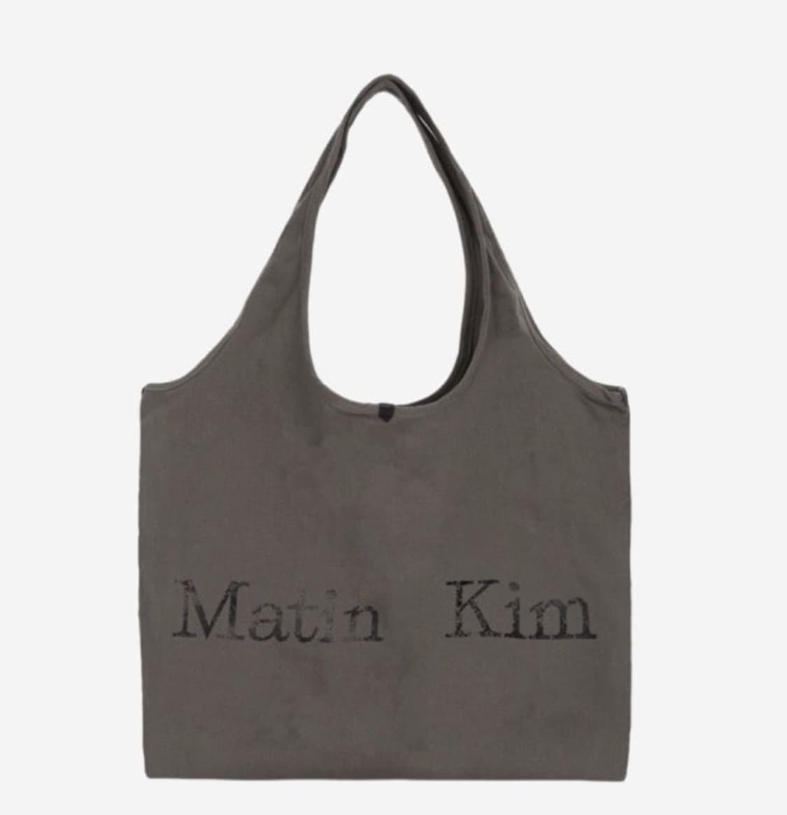 마뗑킴 크랙 로고 에코백 차콜 상품이미지1