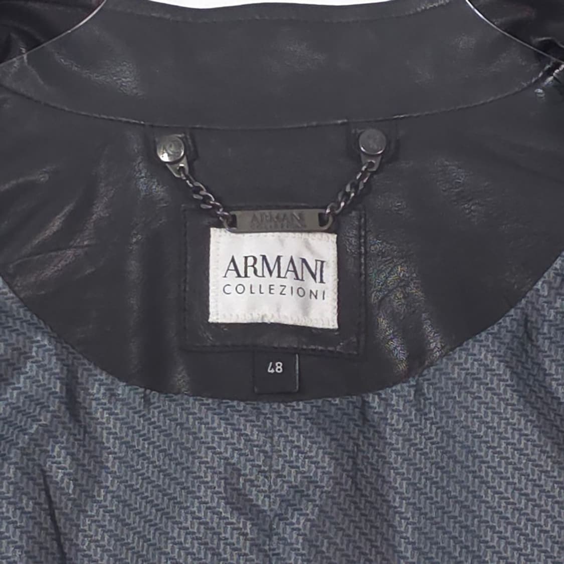 아르마니 꼴레지오니 양가죽 차이나카라 레더 자켓 48 상품이미지5