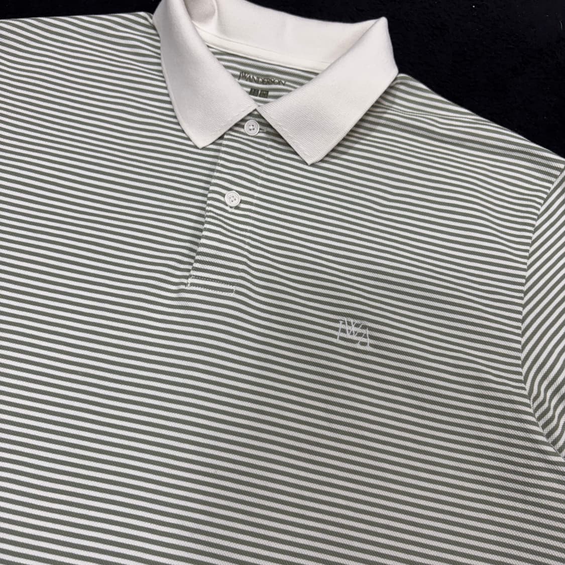 XL 유니클로 X JW앤더슨 스트라이프 PK 반팔 카라티 상품이미지3