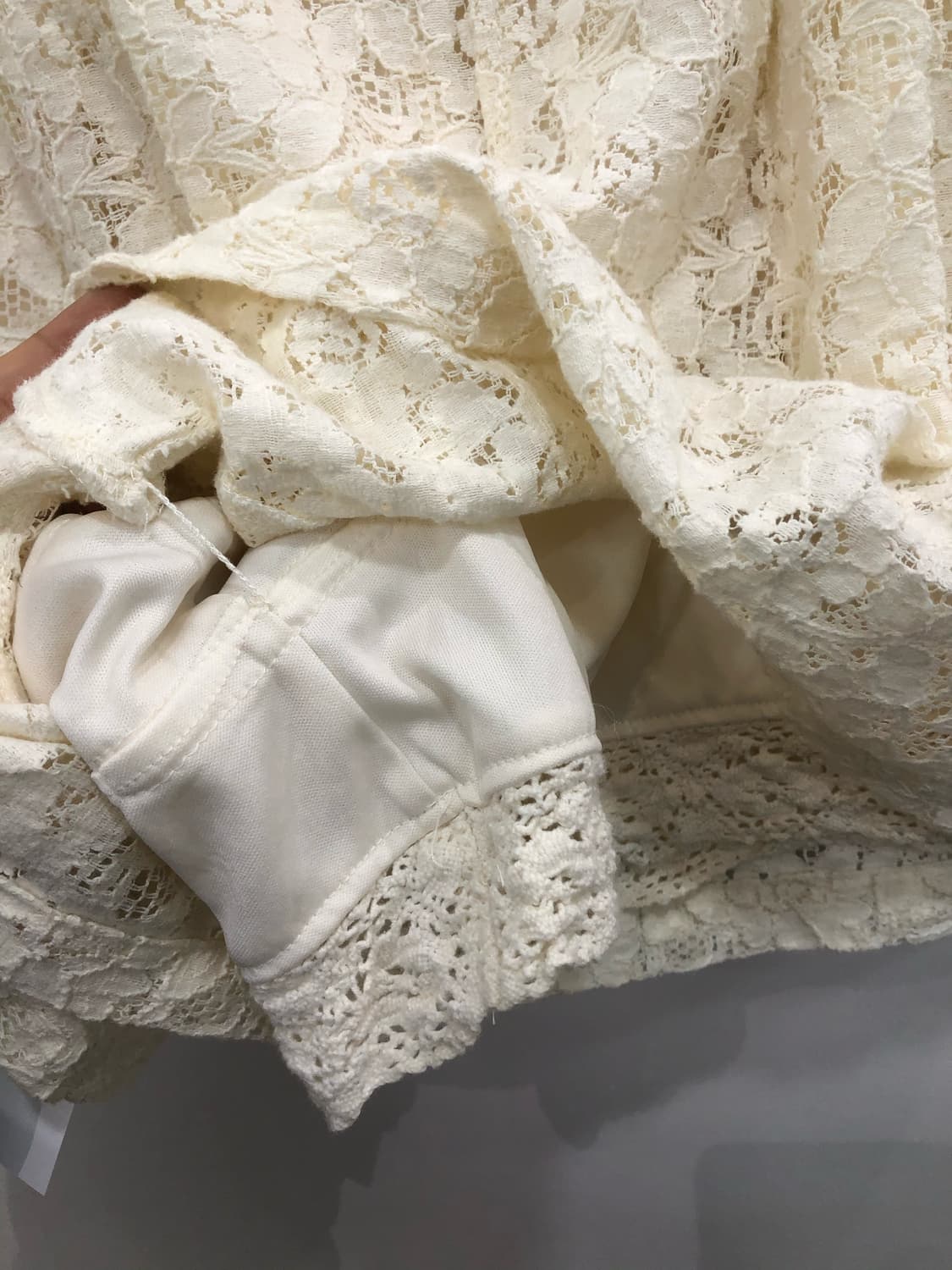 ivory floral lace culottes 상품이미지4