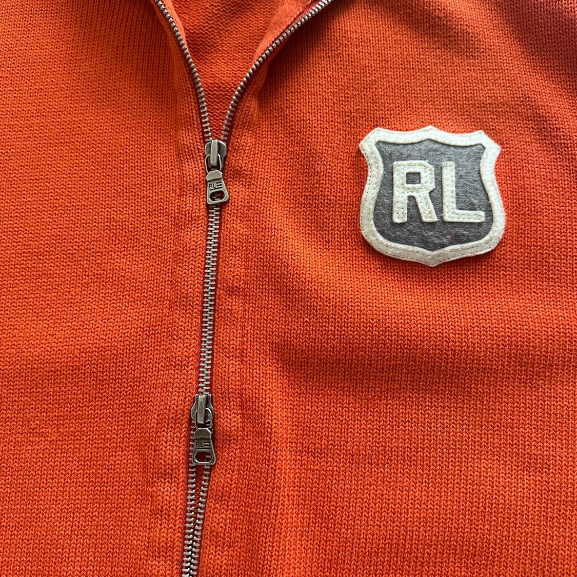 폴로 진스 빈티지 RL 패치 니트 집업 L 상품이미지4