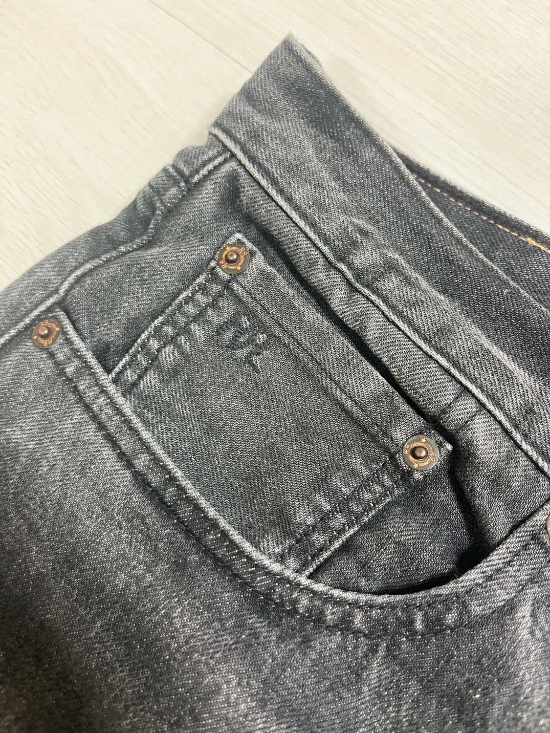 더블알엘 RRL 블랙 워싱 데님 (32/32) 상품이미지5