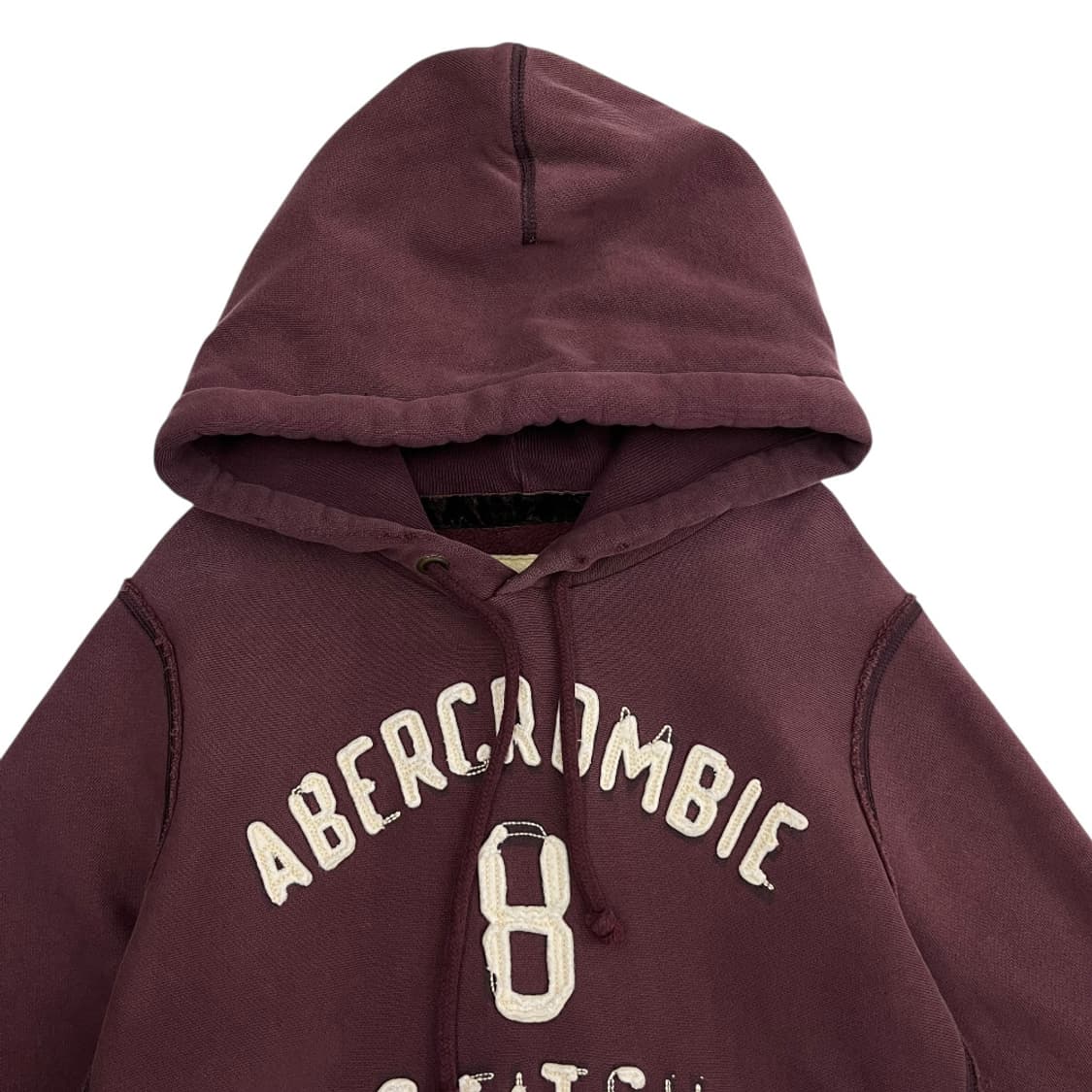 아베크롬비 센터패치 버건디 후드 S 상품이미지4