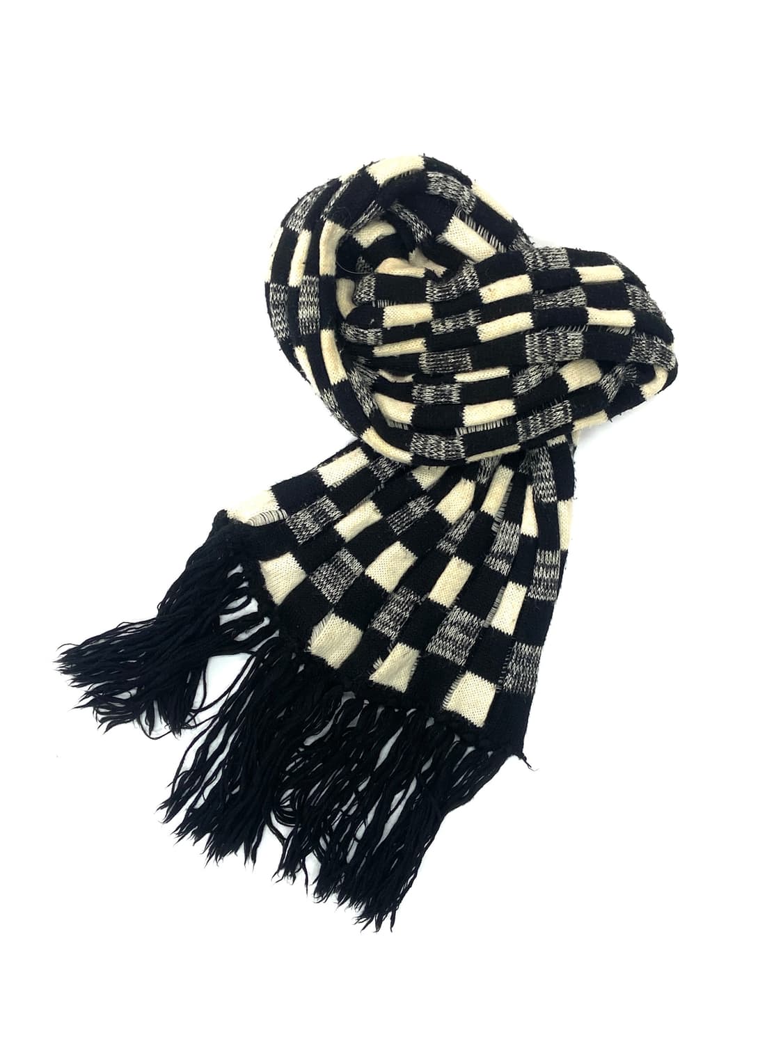 Black Checkered Soft Muffler 상품이미지3