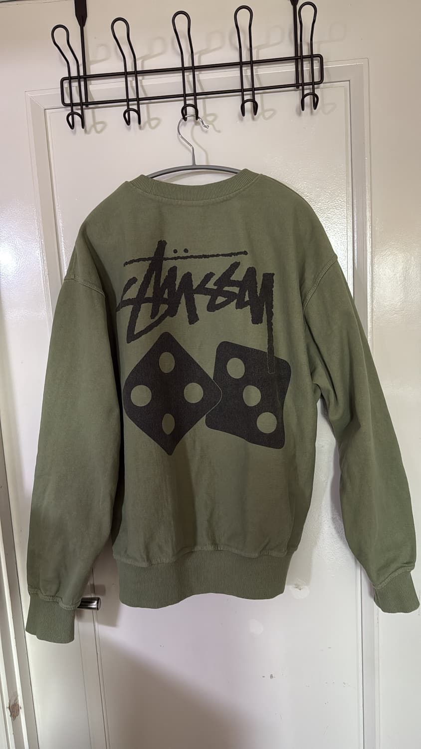 스투시 다이스 피그먼트 다이드 크루넥 아티초크 상품이미지3