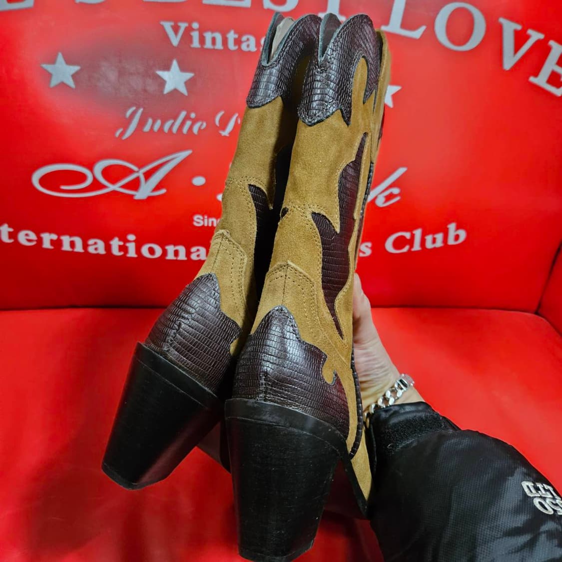 (새상품) 자라(ZARA) 웨스턴 가죽 스웨이드 미들 부츠 상품이미지6