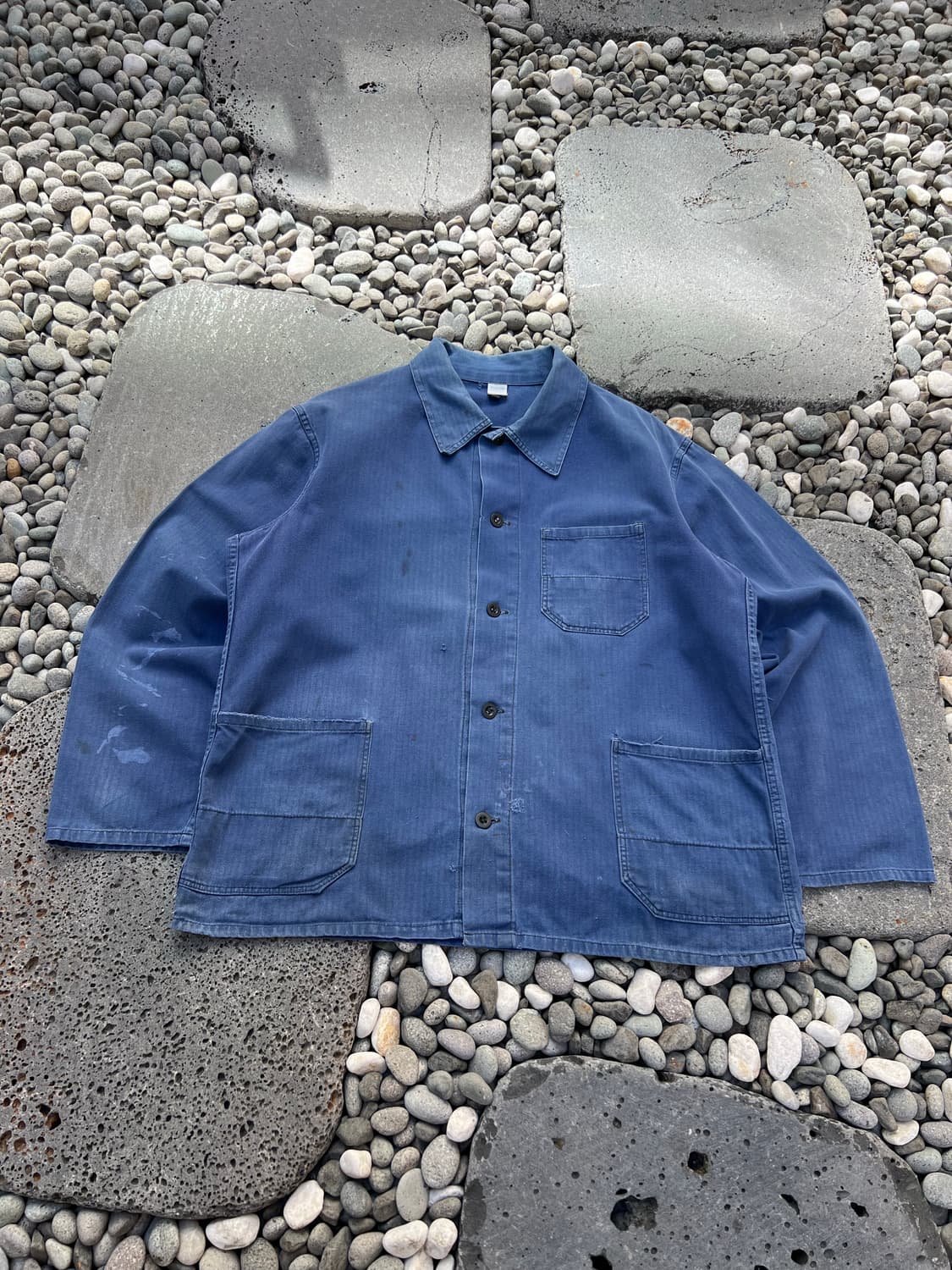 FADED VINTAGE WASHING HBT 헤링본트윌프렌치워크자켓 상품이미지1