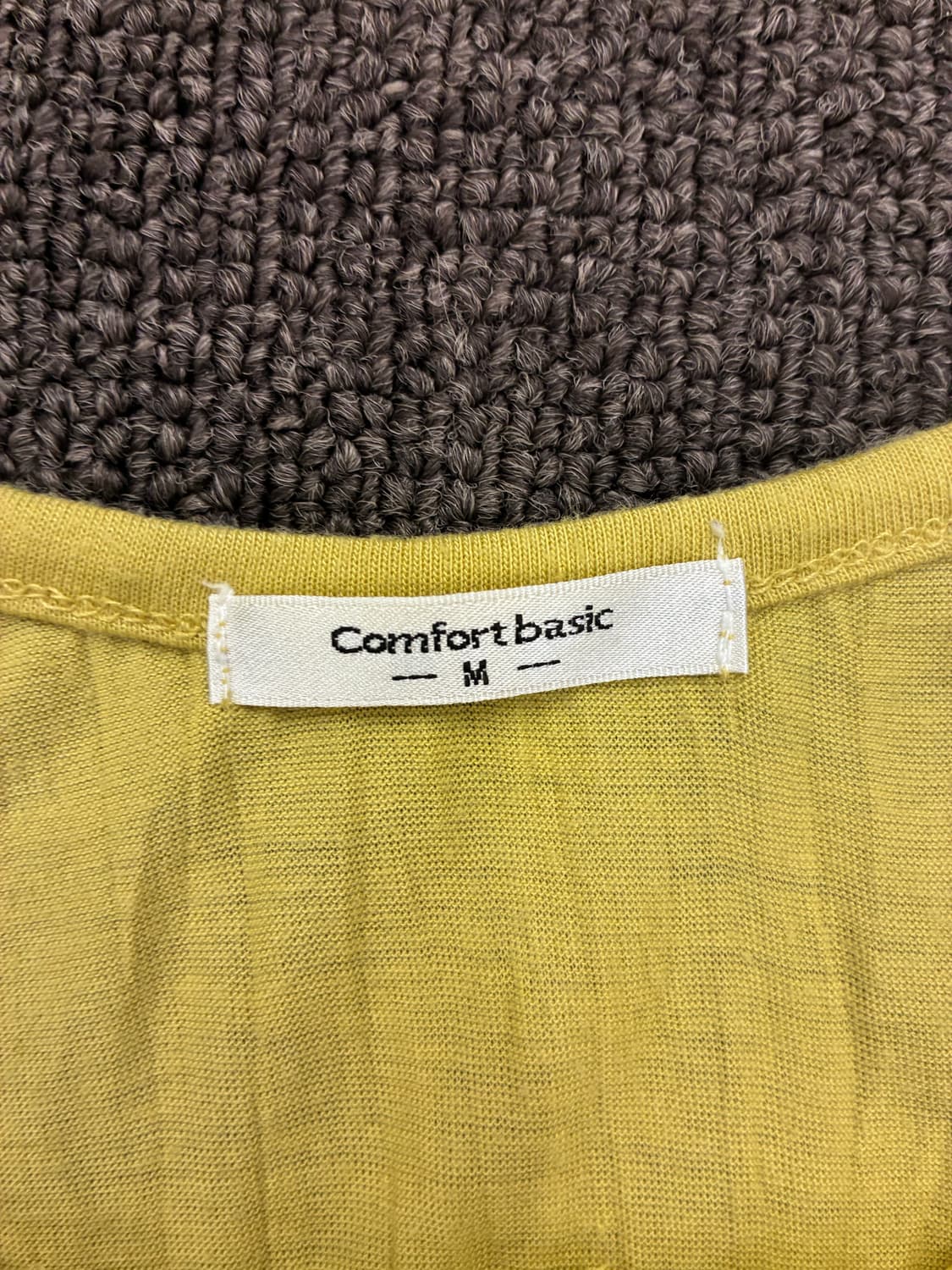 M)Comfort Basic 빈티지 여성 레이스 디테일 옐로우 나시 상품이미지5