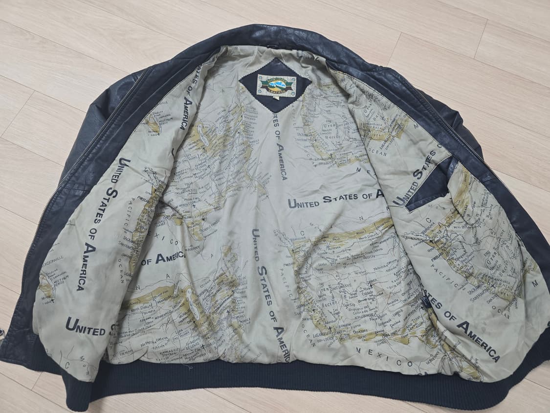 빈티지 Rock Creek Leather A-2 봄버 레더자켓 블랙 XL 상품이미지3