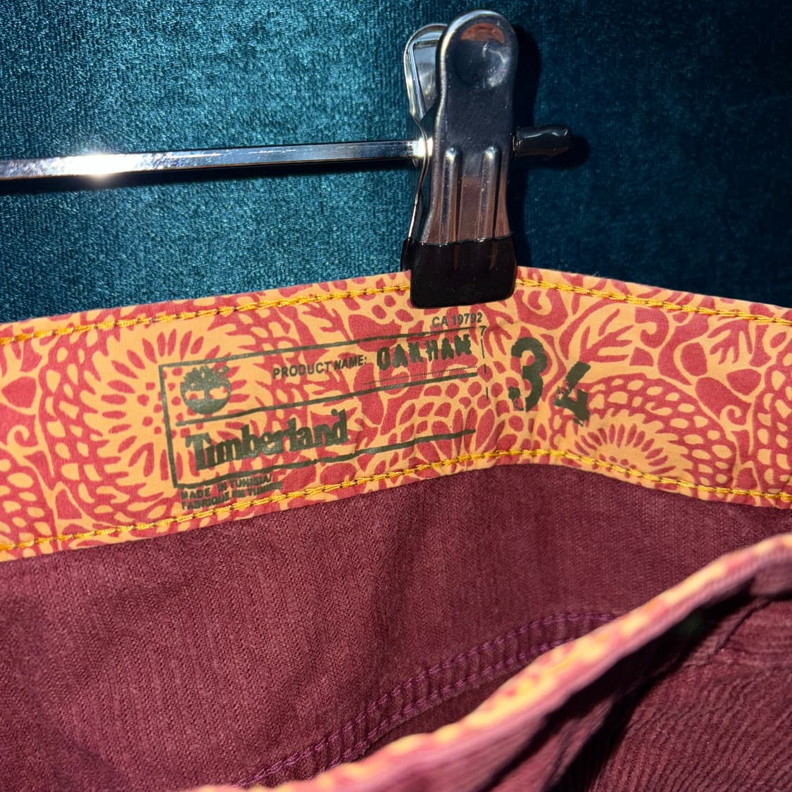 (34) 팀버랜드 버건디 코듀로이 팬츠 상품이미지5