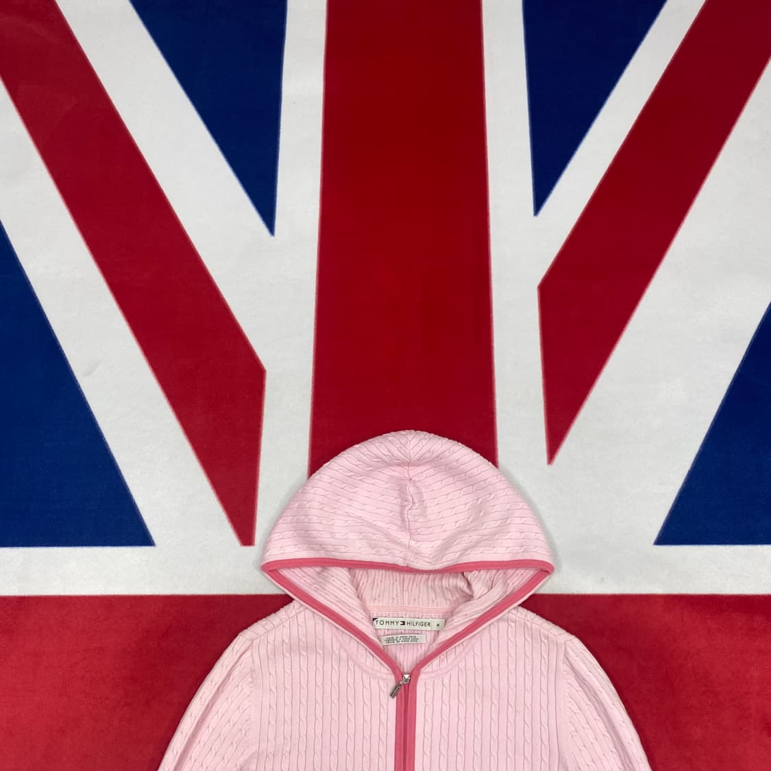 타미 핑크 니트 후드집업 여성M  상품이미지2